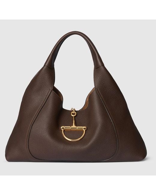 Gucci Brown Softbit Maxi Shoulder Bag