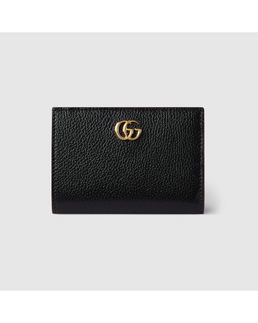 Gucci Black Bi-Color Gg Marmont Small Wallet, Leather