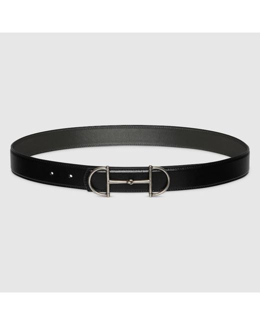 Ceinture En Cuir Réversible Avec Détail Mors, Taille 100 Gucci pour homme en coloris Black
