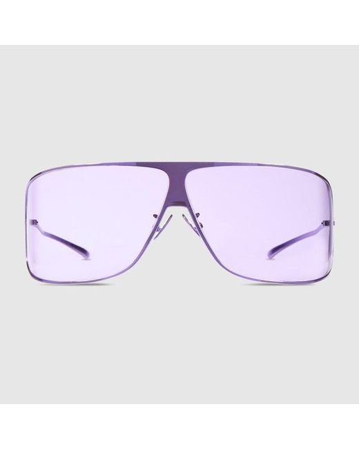 Gucci Purple Mask Frame Sunglasses for men