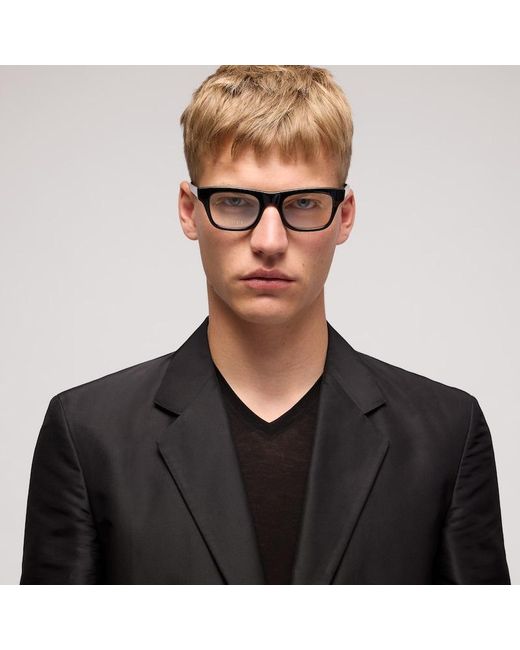 Gucci Black Rectangular Optical Frame for men