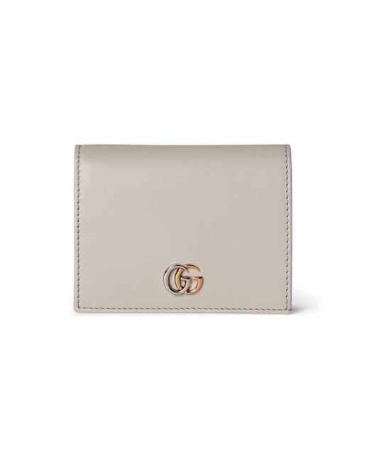 Gucci Natural GG Marmont Card Case Wallet