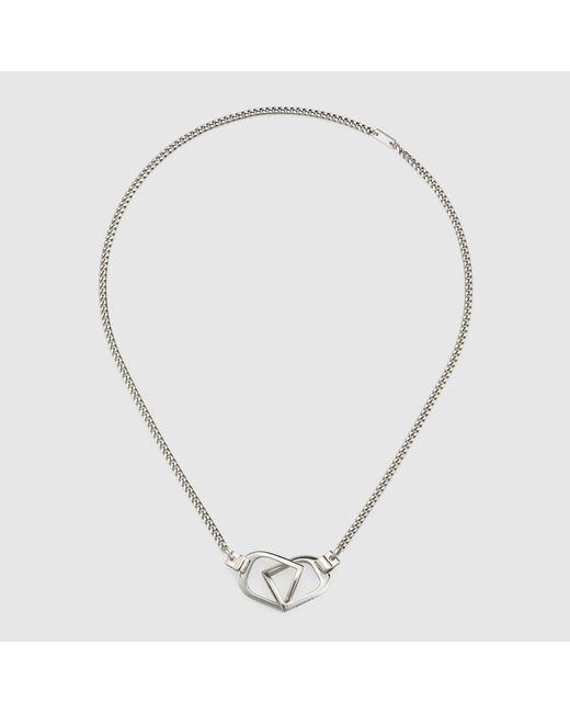 Gucci Metallic Staffa Pendant Necklace