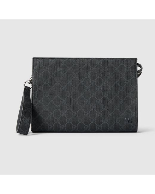 Gucci Black GG Pouch With GG Detail for men