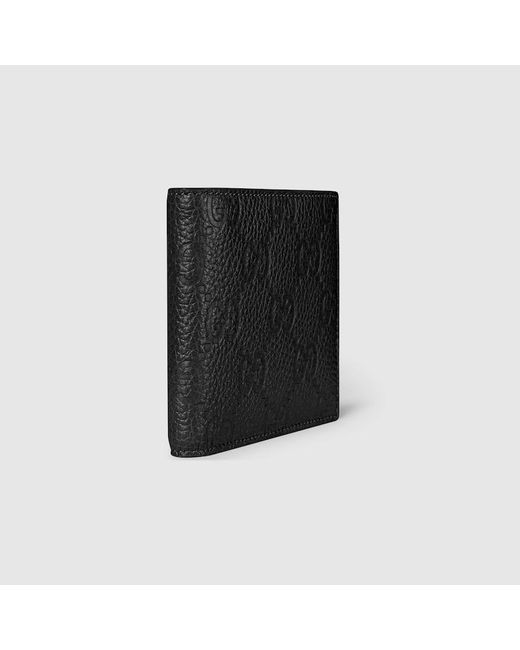 メンズ Gucci 〔グッチ インプリント〕コインウォレット, ブラック, レザー Black