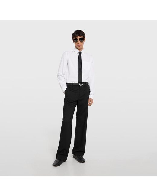 Gucci Flat Marmont Gürtel, Größe 100 in Black für Herren