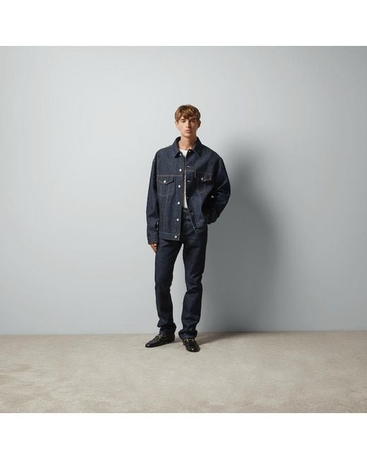 Gucci stamp shop denim jacket