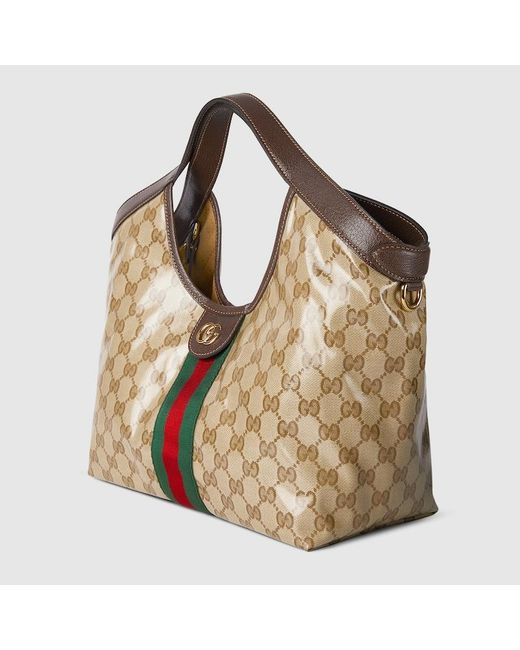Gucci Brown Giglio Small Tote Bag