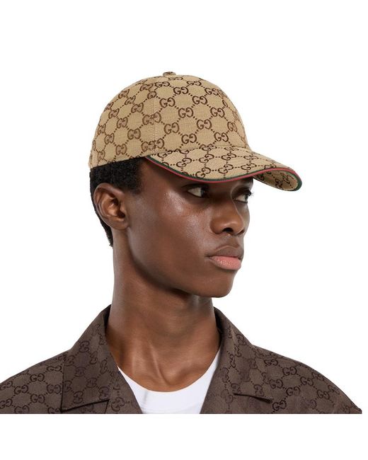 Gucci Natural Gg Canvas Baseball Cap for men