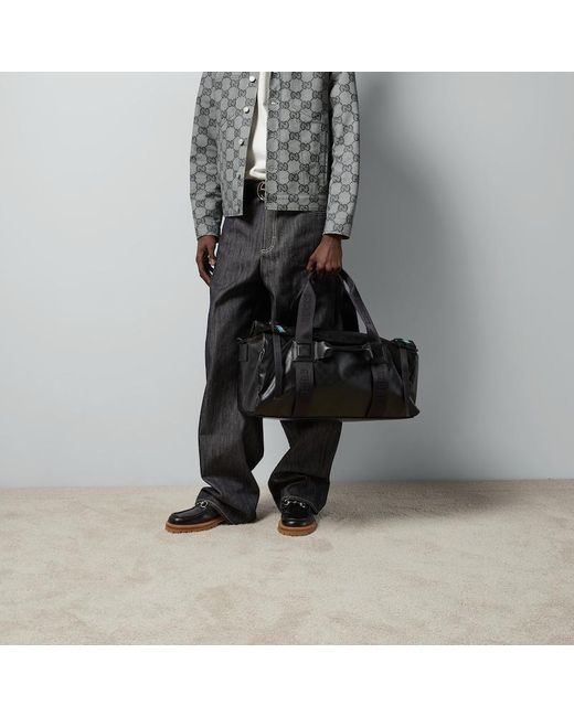 Gucci Black GG Crystal Duffle Bag for men