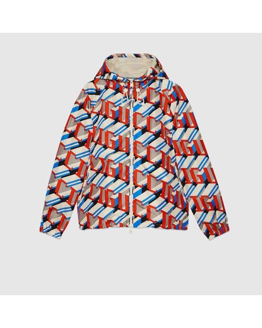 Gucci Jacke Aus Nylon Mit Pixel-Print in Multicolor für Herren