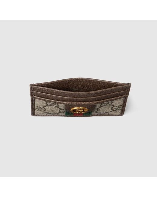 Gucci Brown Ophidia Card Case for men