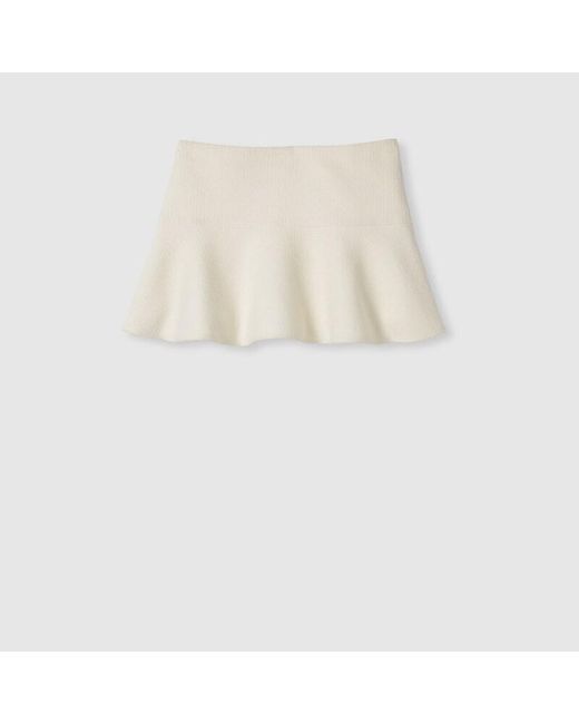 Gucci White Wool Bouclé Mini Skirt