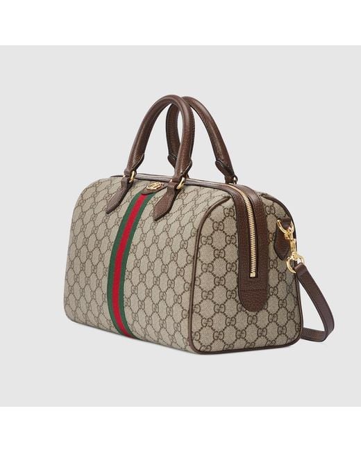 Gucci 〔オフィディア〕ラージ ボストンバッグ, ベージュ, Ggキャンバス Multicolor