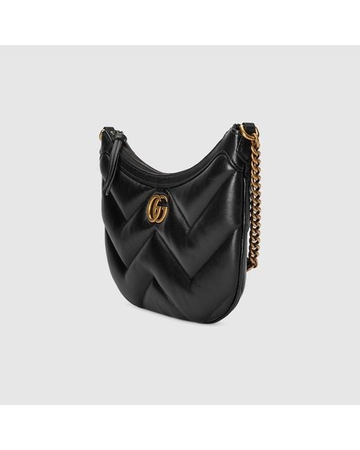 Gucci Black GG Marmont Small Shoulder Bag