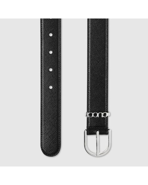 Gucci Black Belt With Stirrup Buckle, Size 100 for men
