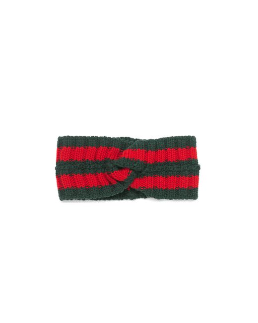 Gucci Red Wool Web Headband