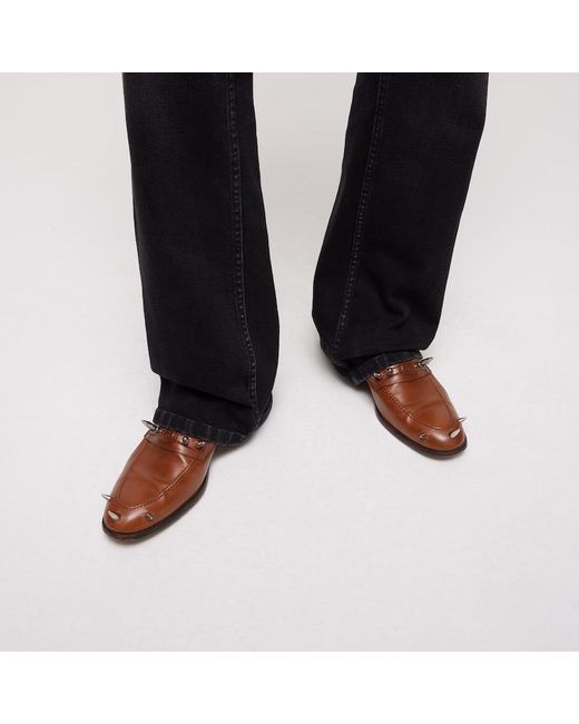 Gucci Brown Studded Loafer, Uk for men
