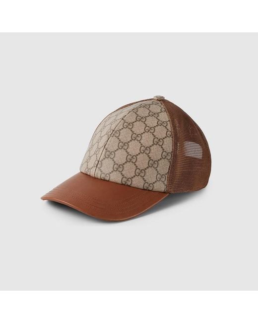 Gucci Brown Gg Monogram Canvas Baseball Hat for men
