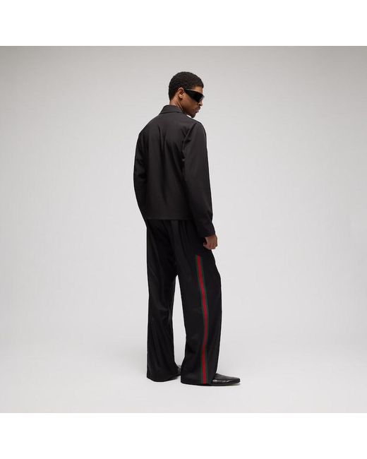 Gucci Black Stretch Polyester Zip Jacket With Embroidery, Size 50, Ready-To-Wear for men