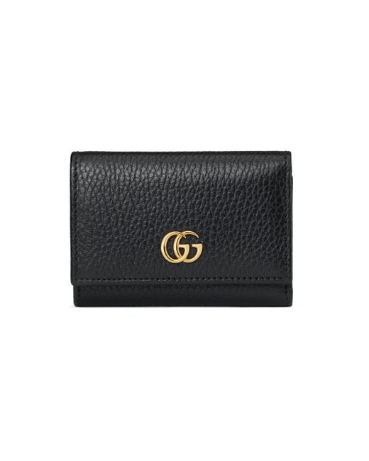 Gucci Black GG Marmont Medium Wallet