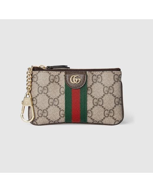 Gucci Metallic Ophidia Zip Key Pouch