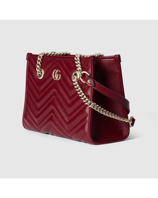 Gucci Red GG Marmont Small Tote Bag