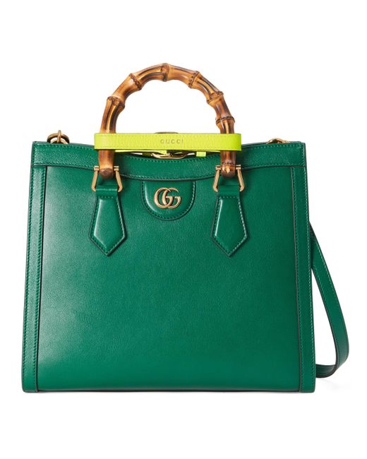 Gucci Green Diana Small Tote Bag