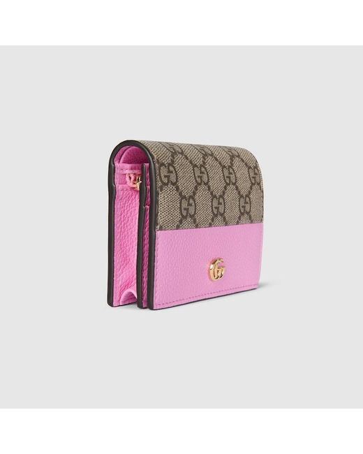 Gucci オンライン限定 ダブルG バイカラー スモールウォレット, ピンク  
