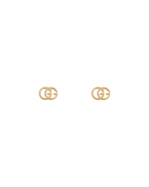 Gucci Metallic Gg 18ct Yellow-gold Tissue Stud Earrings