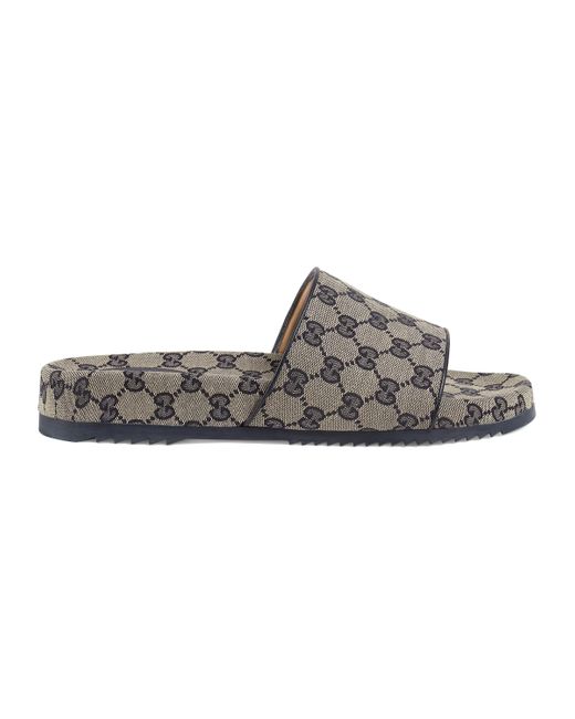 Gucci Gray GG Slide Sandal for men