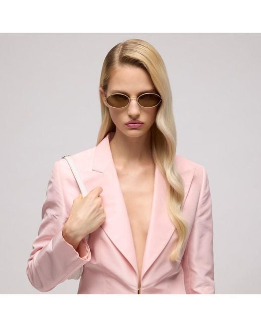 Gucci Brown Rectangular-Frame Sunglasses