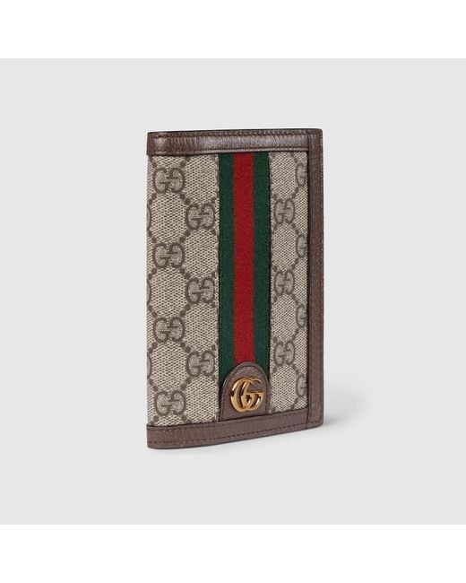 Porta Passaporto Ophidia GG di Gucci in Brown