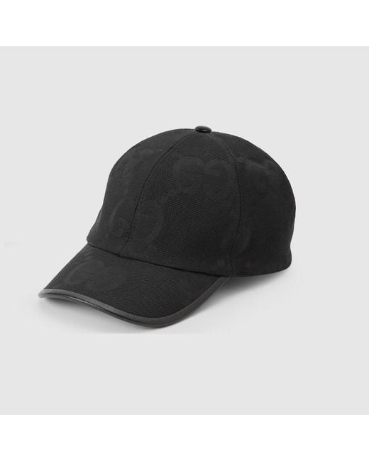 Gucci Black Jumbo GG Baseball Hat for men