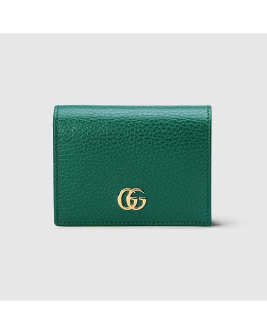 Gucci Green GG Marmont Card Case Wallet