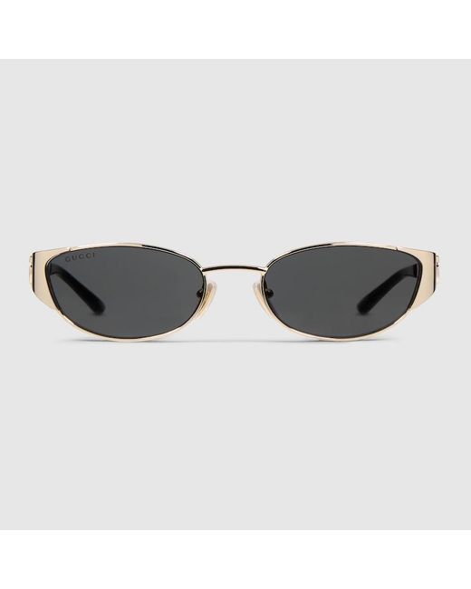 Gucci Brown Oval-Frame Sunglasses