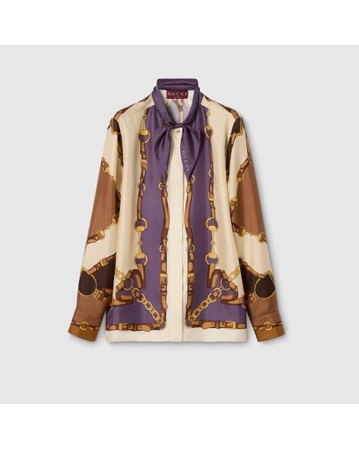 Gucci Brown Silk Shirt