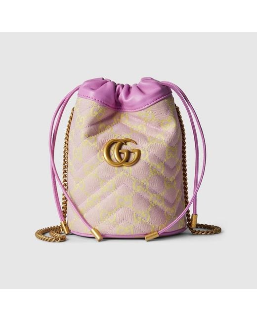 Gucci Pink GG Super Mini Bucket Bag