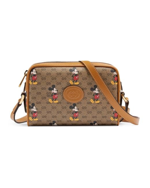 Gucci x Disney Brown GG Supreme Canvas and Leather Mickey Mouse