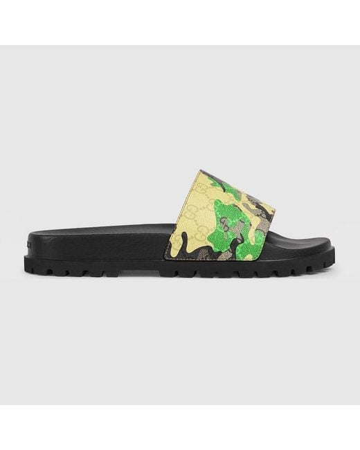 Gucci Green Lug-Sole Slide Sandal, Uk for men