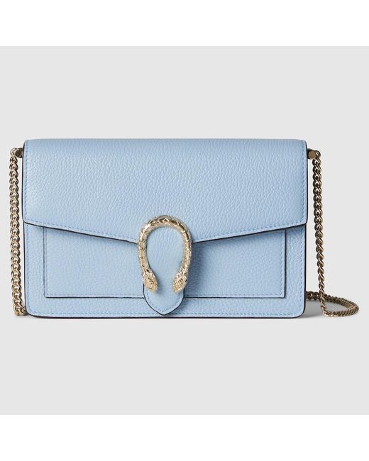 Gucci Blue Dionysus Wallet On Chain, Leather