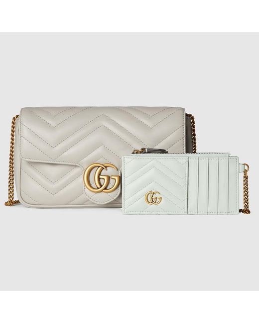 Mini Sac GG Marmont Gucci en coloris Natural