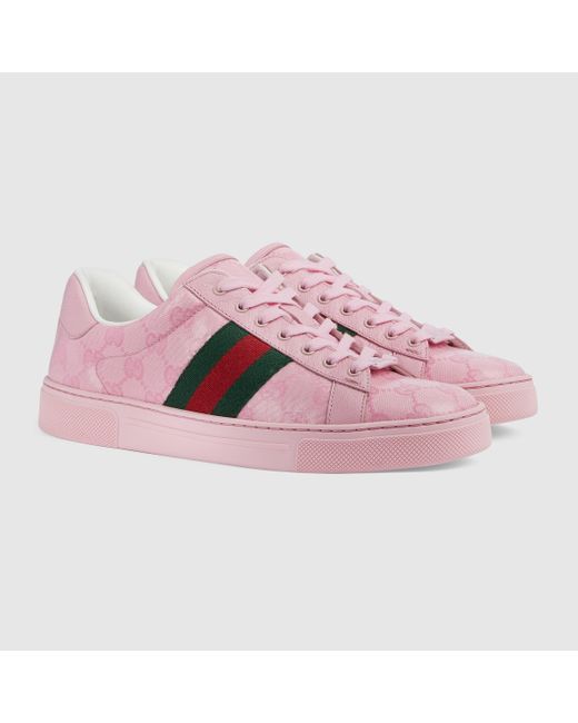 Gucci Ace キャンバススニーカー 30mm Pink