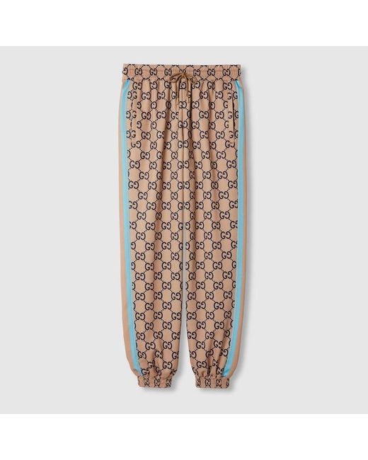 Gucci Natural Technical Jersey GG Print Jogging Pant for men