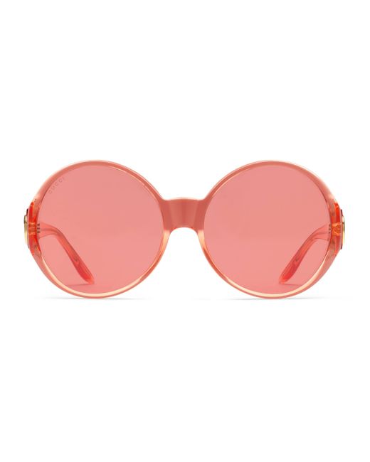 Gucci Orange Sonnenbrille mit rundem Rahmen