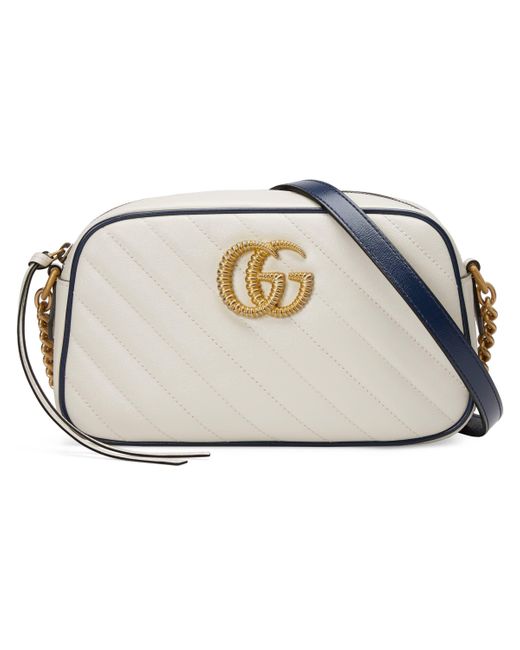 gg marmont small shoulder bag white