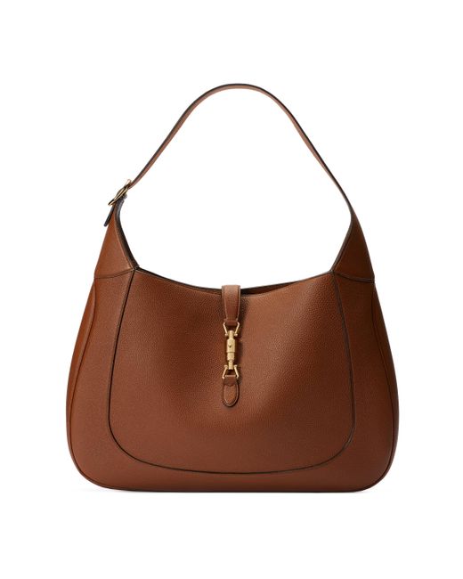 Gucci Leather Jackie 1961 Large Shoulder Bag in Brown | Lyst UK