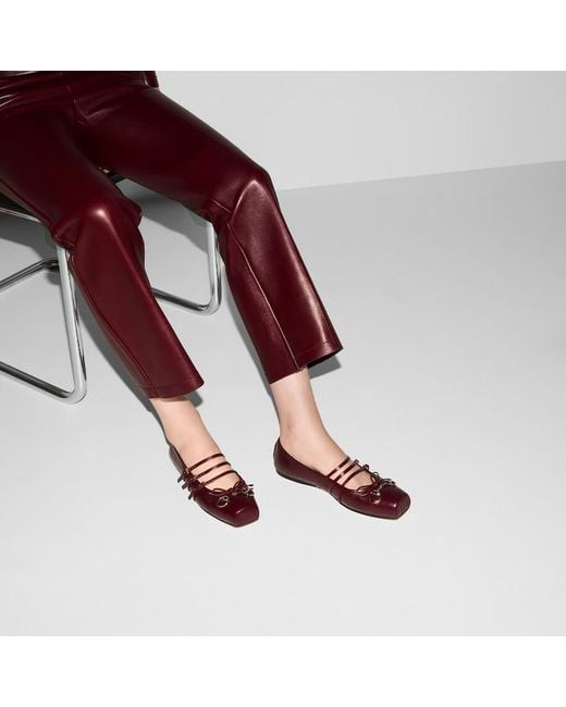 Gucci Red Horsebit Damenballerina, Grösse