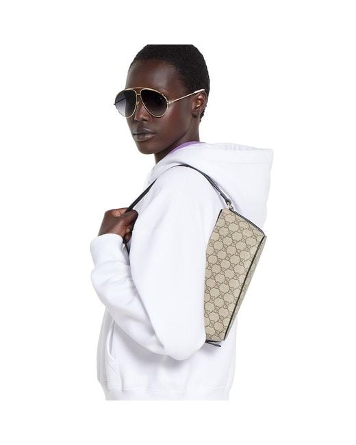 Gucci Metallic Gg Emblem Small Shoulder Bag