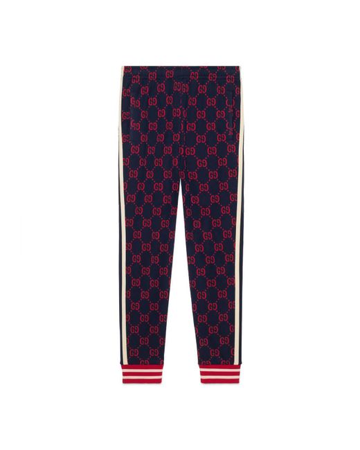 Gucci GG Jacquard jogging Pant in Red for Men | Lyst